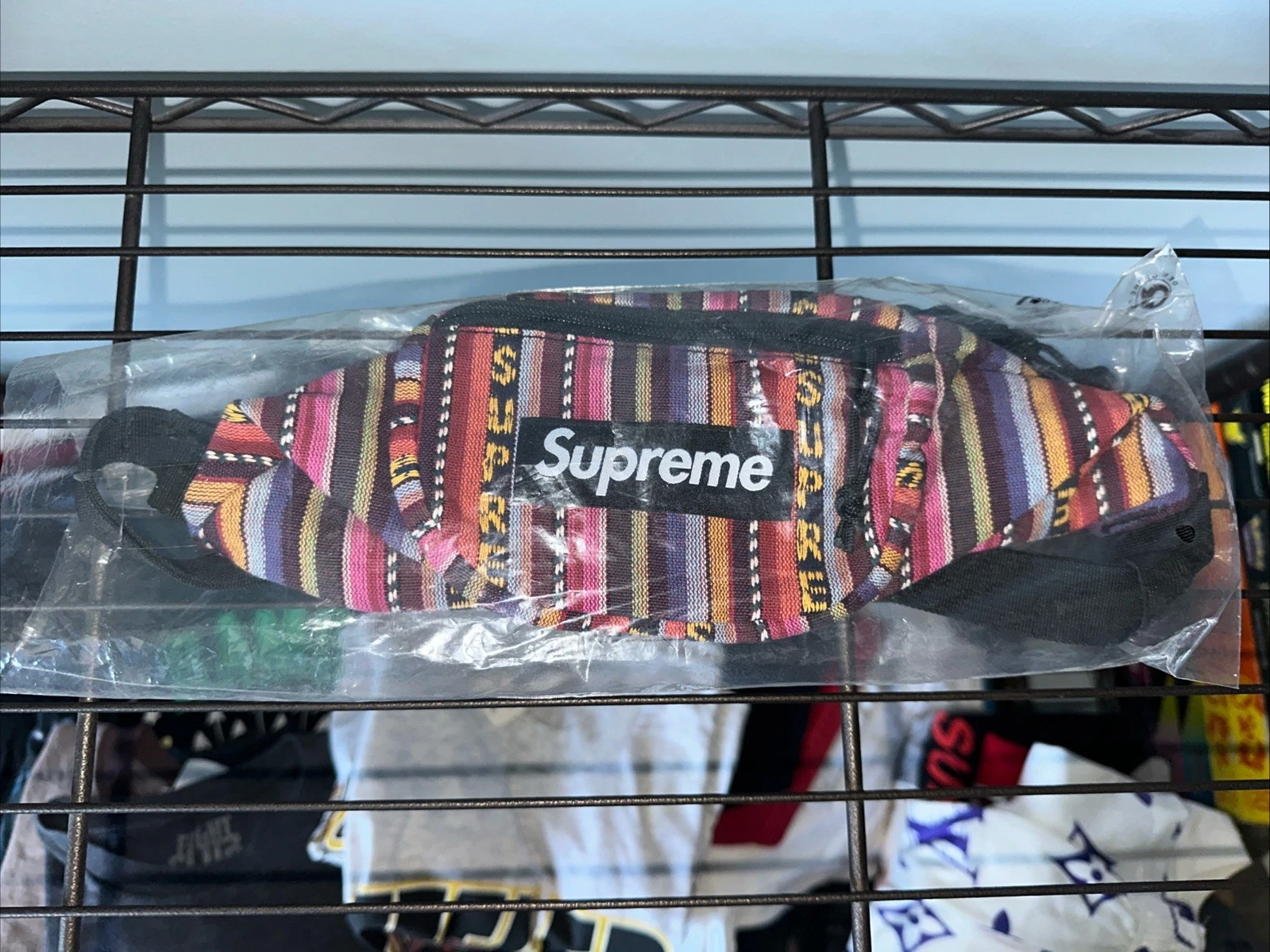 Sac taille à rayures tissées Supreme 20SS   Rayure multicolore / Jamais porté