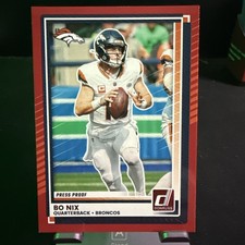 2025 Donruss #39 Bo Nix, Denver Broncos (Press Proof Red) 2nd Year🔥🔥