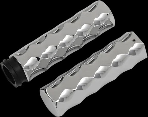 LA Choppers Chrome Billet Aluminum Hex Grips TBW Harley Street Glide CVO 11-22 - Picture 2 of 4