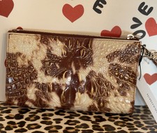 Brahmin Summer Rodeo Daisy Leather Wristlet P...