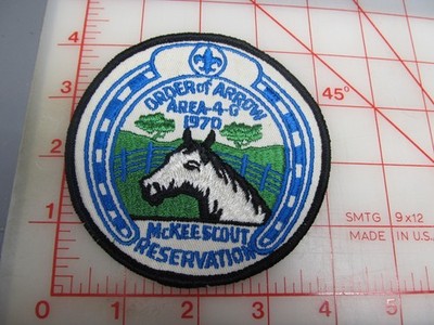 OA Area 4-G Conference collectible 1970 McKee Scout Reservation patch (g3)