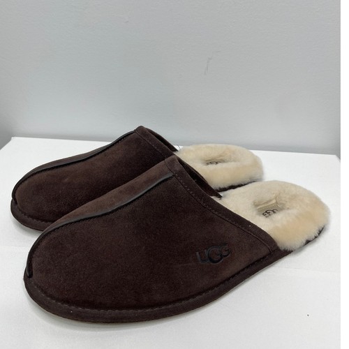 UGG Men’s Brown Suede Scuff Slippers / Size-13 - Picture 4 of 13
