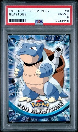 1999 TOPPS POKEMON TV #9 BLASTOISE PSA 8