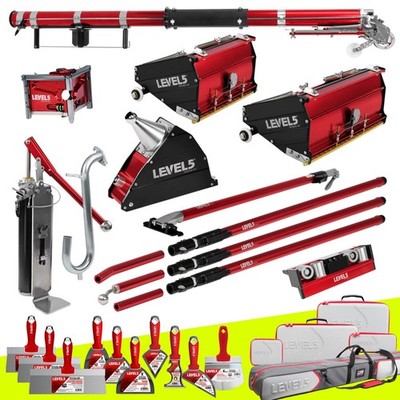 LEVEL5 Drywall Taping Tools Set w/ BONUS HAND TOOLS ($130 Value) | 4-611P
