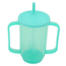350ML Adult Sippy Cup With Straw Spillproof 2 Handles Feeding Drinking Cup
