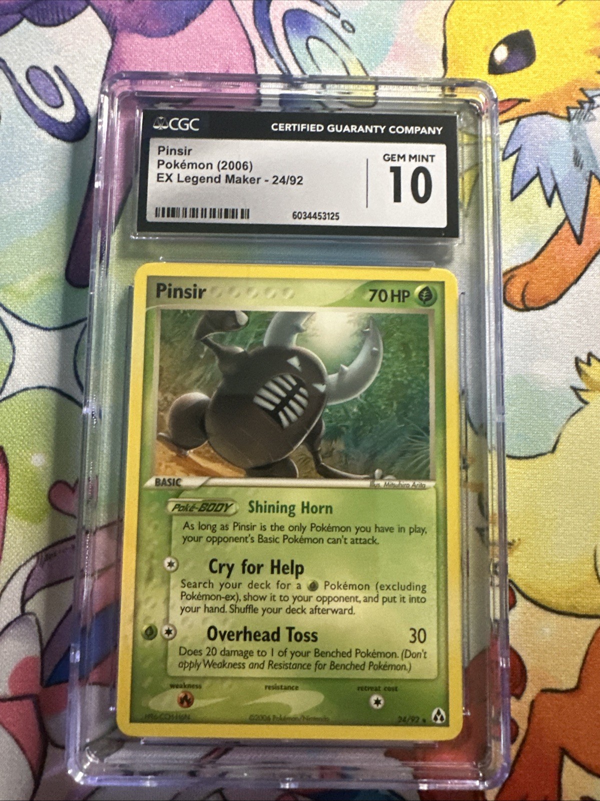 CGC 10 GEM MINT Pinsir 24/92 EX Legend Maker Pokémon Vintage 2006 Rare
