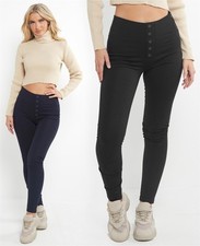 Womens High Waist Leggings Pants Ponte Black Navy Stretch Size 14 10 12 8 New