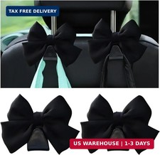 2PCS Car Seat Headrest Hooks, Cute Bow Vehicle Hooks for Purses and Bags, Automo