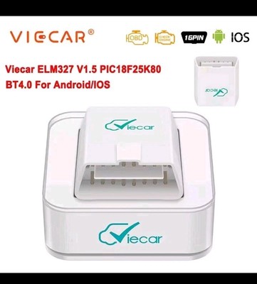 Viecar ELM 327 V1.5 Bluetooth 4.0 ELM327 OBD2 Scanner PIC18F25K80 IOS Android NY