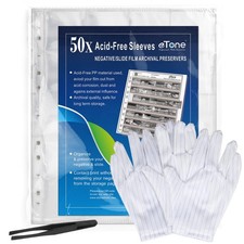 50 PCS 135 35mm Negative Page Preservers Archival Storage Sheets 20 Pockets
