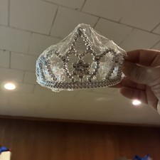 "4"Princess Crown Headpieces Rhinestone Embellished Tiara W Combs For Security