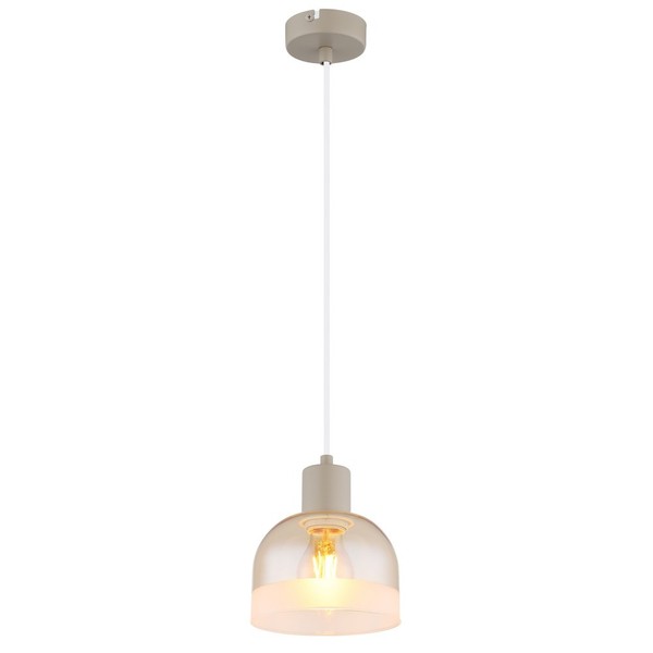 Pendelleuchte HäNgelampe Wohnzimmerlampe HöHenverstellbar Sandfarben H 120 Cm-image
