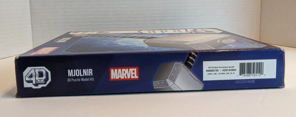 Spinmaster 4D Build Marvel Mjolnir Thor Hammer 3D 拼图模型套件 — 第 3/4 张图片