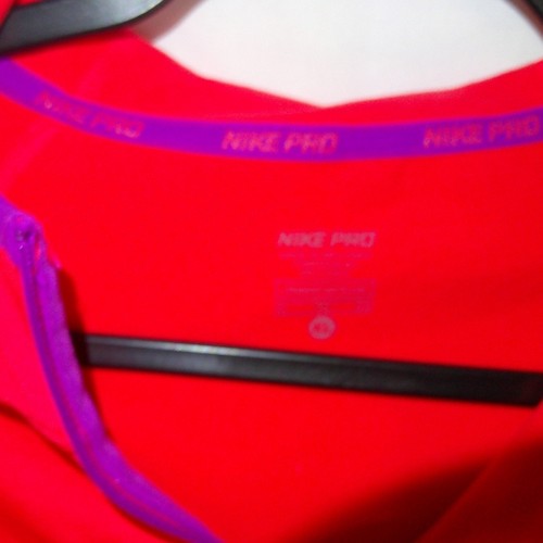 Nike Pro Niños Pullover Sudadera con Capucha Top Ropa Deportiva Naranja Púrpura - Imagen 3 de 3