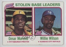 1980 Topps League Leaders Omar Moreno Willie Wilson (Stolen Bases) #204 0c7p
