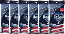24 Barbasol Razors Classic 2 Disposable Twin Blades Pivoting Head Clean Shave