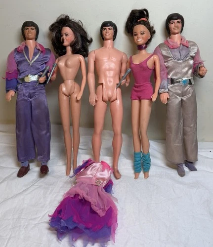 Vintage 1970s Mattel Donnie and Marie Osmond Dolls Lot of 5