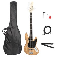 Glarry Gjazz Electric 5 String Bass Guitar With Bag Neck Maple