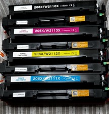 New 4x Toner for HP 206X set - 4 Color Laserjet Pro MFP NO CHIP Unbranded Ink