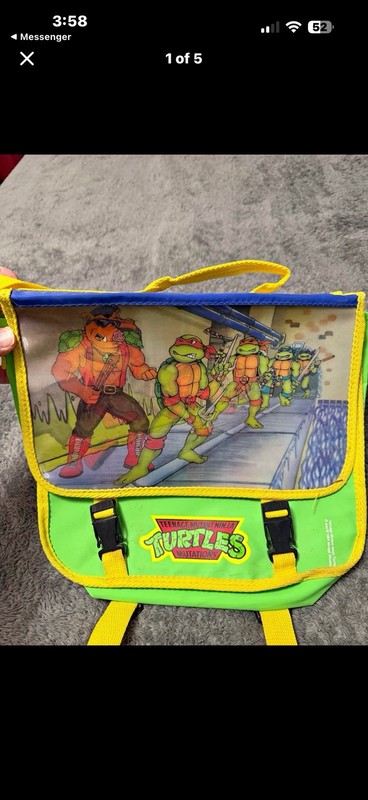 Teenage Mutant Ninja Turtles Mutations 1994 vintage Backpack Nylon Buckle Green