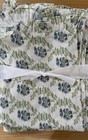 West Elm RHODE Jawahar Curtains Set/ 2 Celadon 48 X 84 Block Print Ruffle Blue