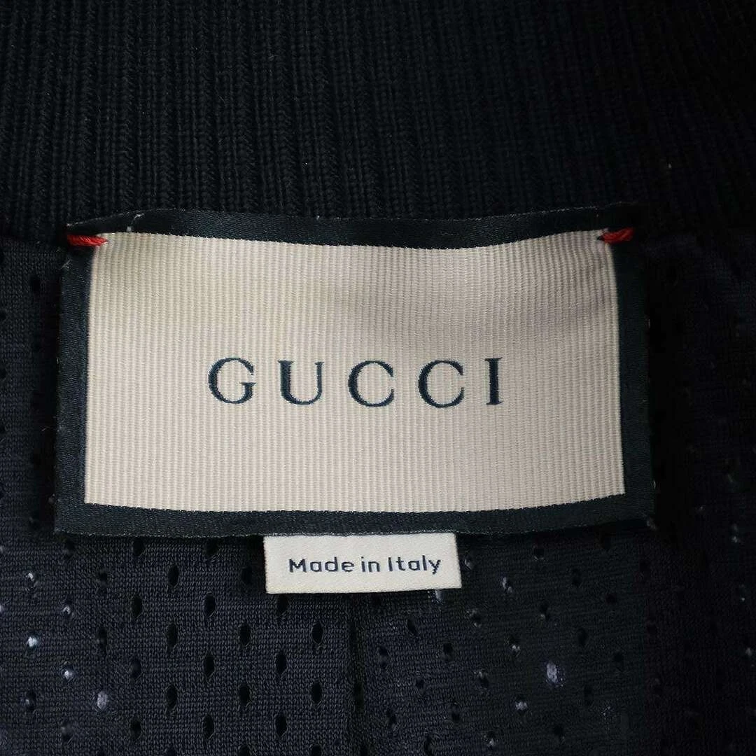 Gucci GG Jersey Jacquard Giacca Zip 662270 XJDE9 Nero S Usato0