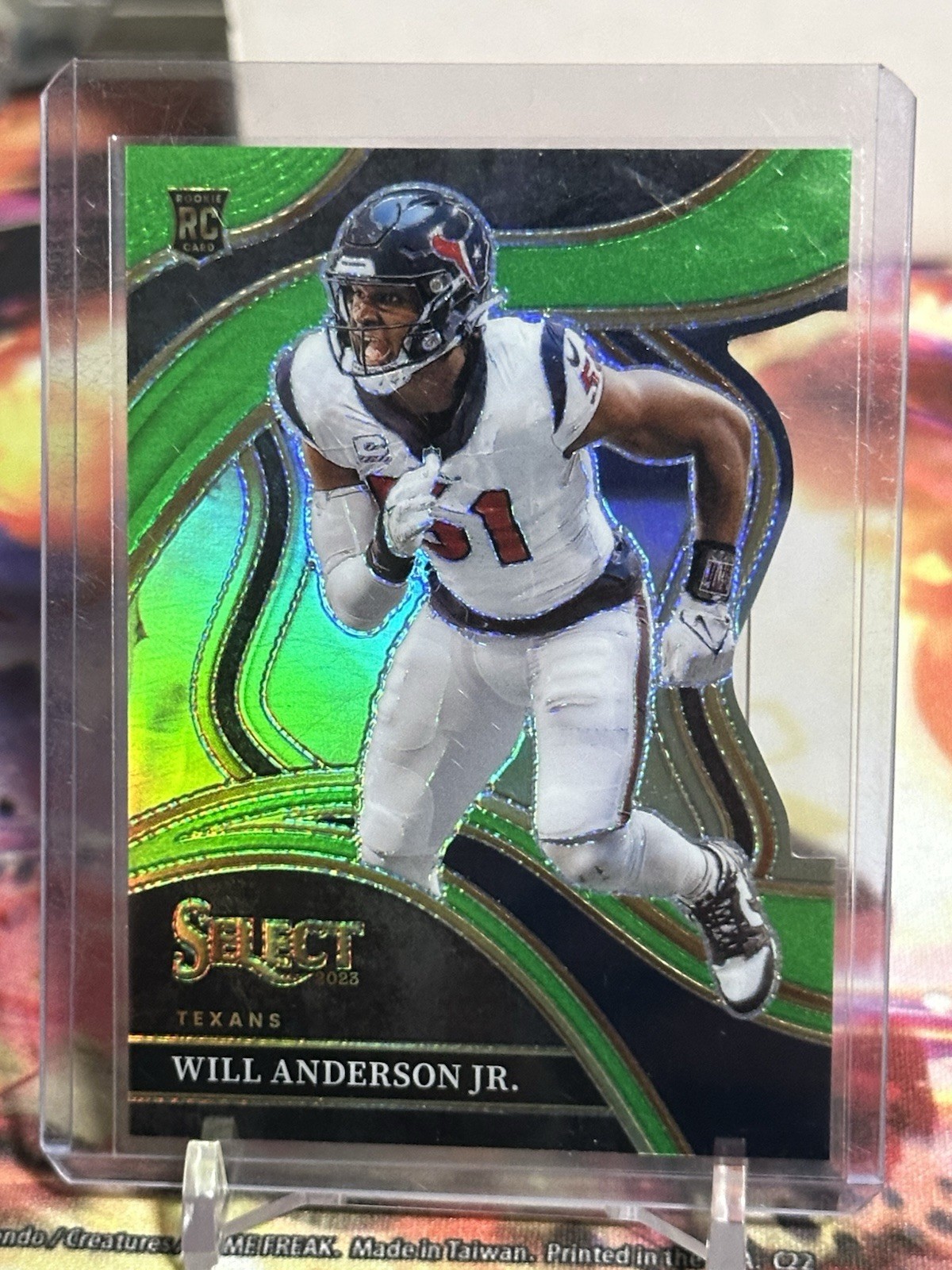 2023 Select Neon Green Club Level Die Cut /499 Will Anderson Jr (RC) #207 Texans