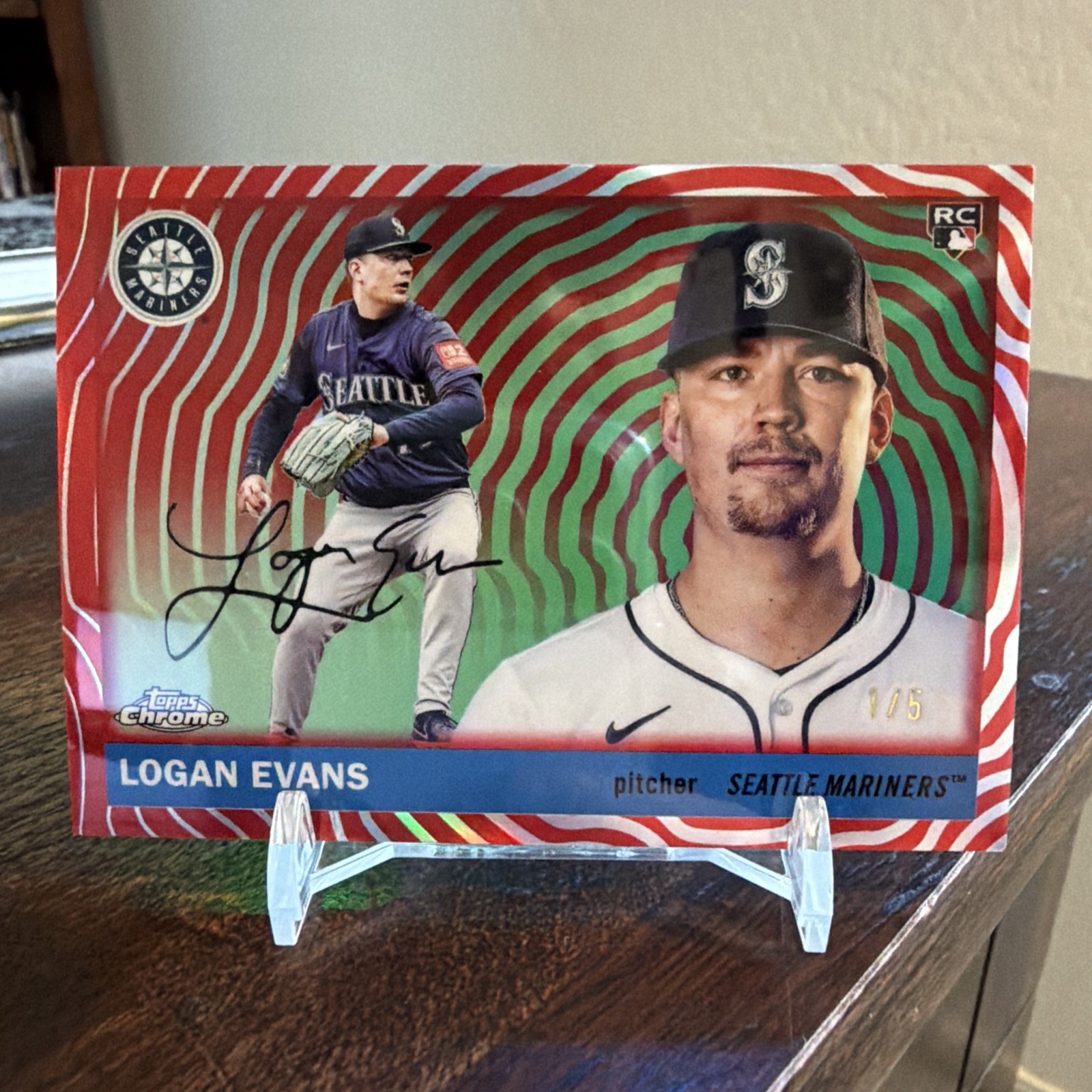2025 Topps Chrome Platinum Logan Evans RC Vibrations /5 #274