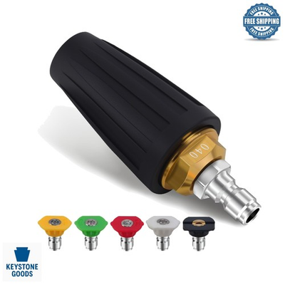 #ad 4000 PSI Turbo Rotating Pressure Washer Nozzle 5 Tips Universal Fit for E... $22.67