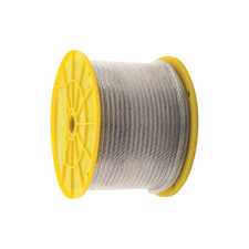 3/32 In. X 1/8 In. X 250 Ft. Vinyl-Coated Galvanized Aircraft Cable, 7X7 Constru