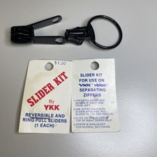 YKK ORIGINAL SLIDERS Vislon Jacket Zipper Reversible Pull 2/Pack Made in USA
