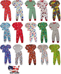 Sara/'s Prints Boys Girls Unisex Kids Long Sleeve 2 Piece Pajama Set