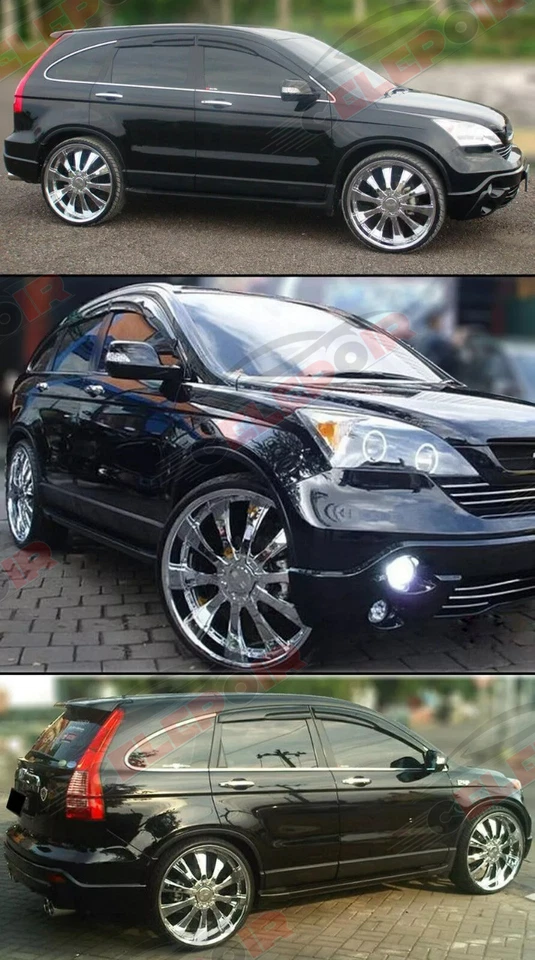 Оконные козырьки JDM Mugen стиль защиты от дождя дефлектор подходит 2007-2011 Honda CR-V CRV - Изображение 3 из 4