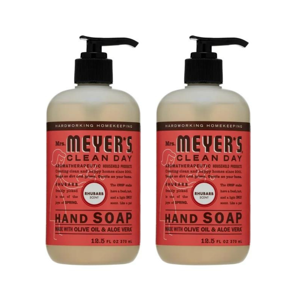 Mrs Meyers Rhubarb Scented Liquid Hand Soap 2 Pack 12.5 oz  