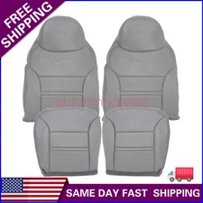 For 2000-2001 Ford Excursion Limited Leather Driver Passenger Seat Cover Gray