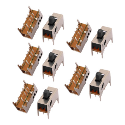 20Pcs 3 Position 8P 2P3T Plattenmontage Mini Schiebeschalter Sperr Stromschalter