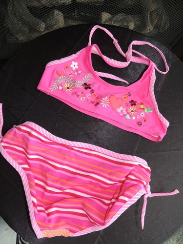 NWT Girls Size Large * OLD NAVY * 2-Pc Swimsuit Pink Orange Multi - Picture 2 of 2