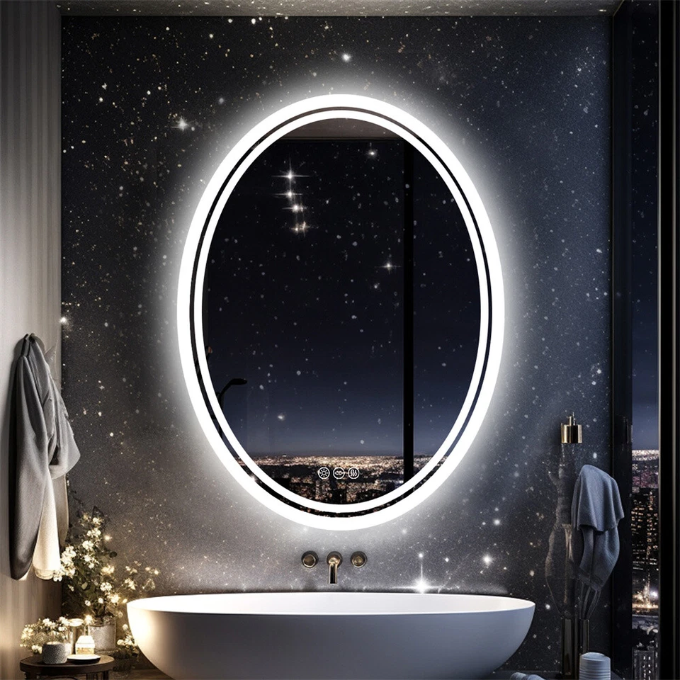 Espejo de Baño Luz LED Antiniebla Espejo de Maquillaje Iluminado Pared Táctil Tocador Foto 2 de 4