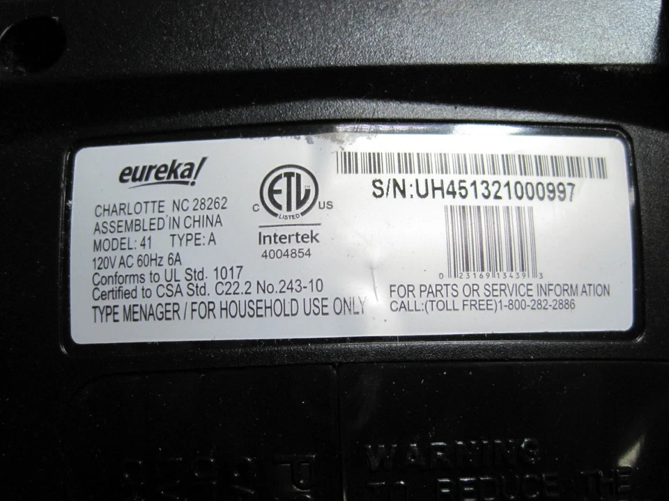 Eureka RapidClean Model 41 Vacuum Cleaner - Image 4 of 4