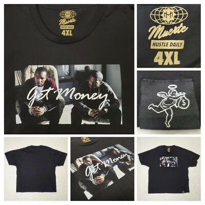 HastaMuerte Get Money Paid In Full Black T-Shirt 4Xl NWOT Rico