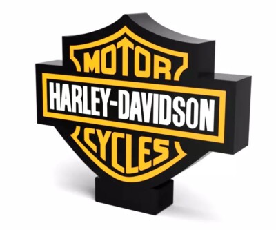 Harley Davidson 3D Printed Light Up LED Lamp Light Box Neon Sign 