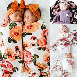newborn floral swaddle