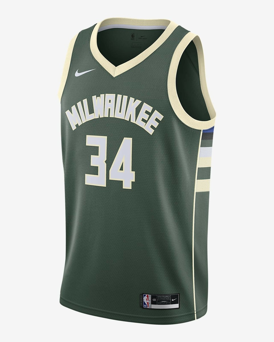か*つ様 NBA Nike ユニフォーム Swingman Jersey Men's Nike NBA Icon Edition Swingman Jersey Size XXL Bucks