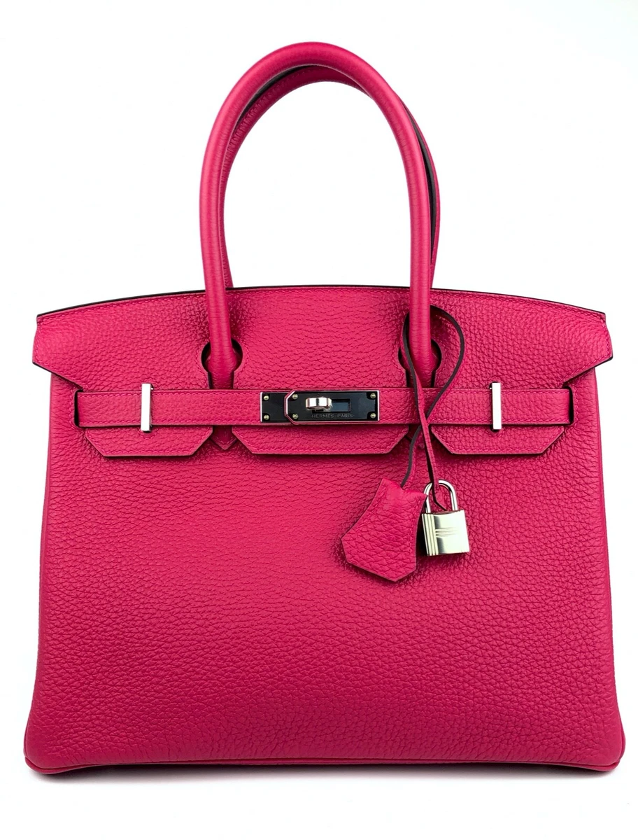 Hermes Birkin 30 Framboise Pink Red Bag Handbag Palladium Hardware 2021