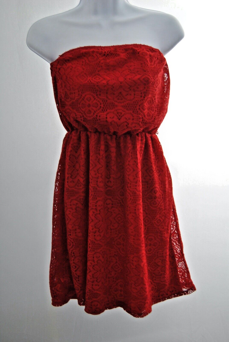 maurices red lace dress Red Lace Mini Dress