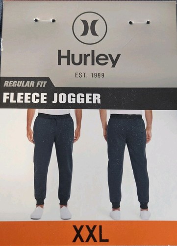 Pantalones de chándal Hurley de vellón de ajuste regular para hombre, azul XXL - Imagen 4 de 7