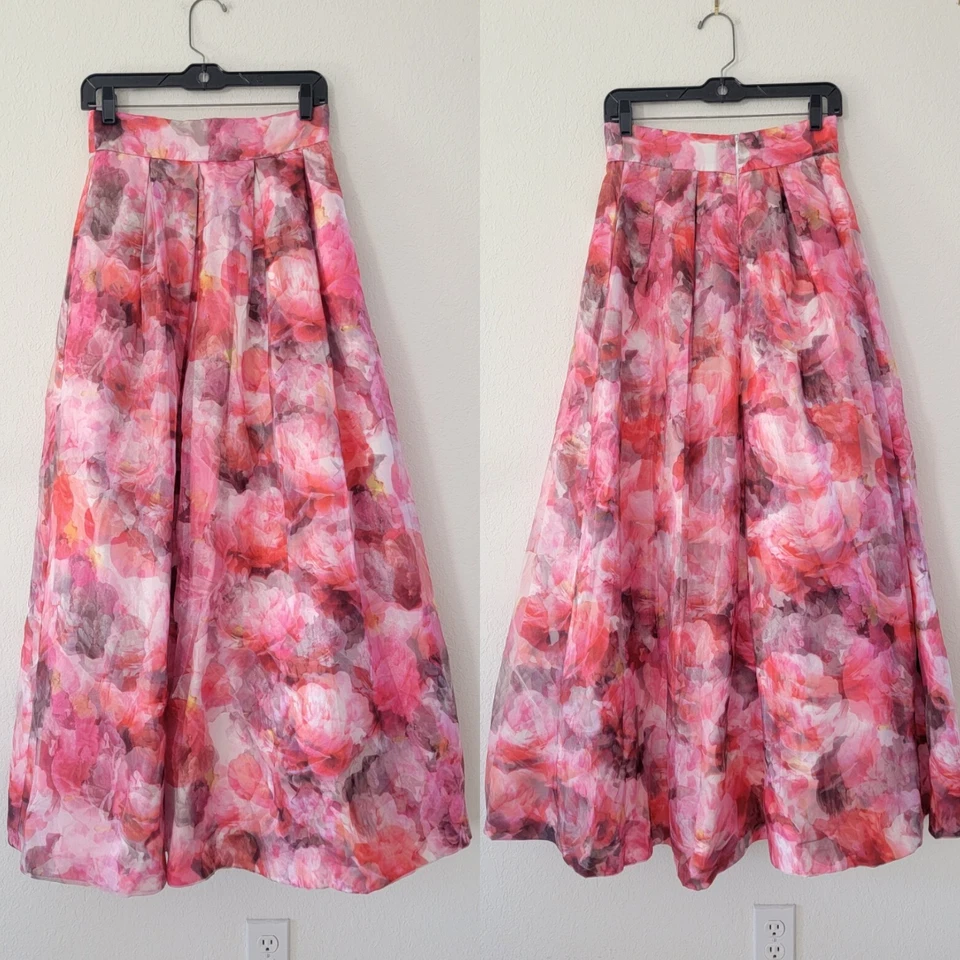 ELIZA J Floral Organza Ball Maxi Skirt 2. - Image 2 of 4