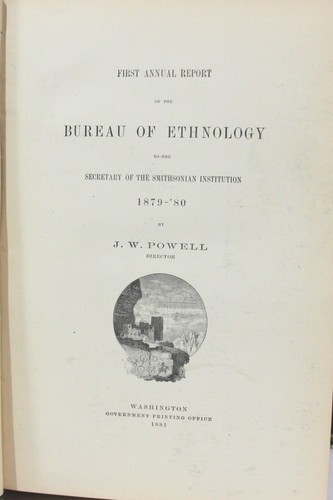 1st Annual Report of the Bureau of Ethnology 1879-1880 w/ Map & Color Plates - Imagen 3 de 11