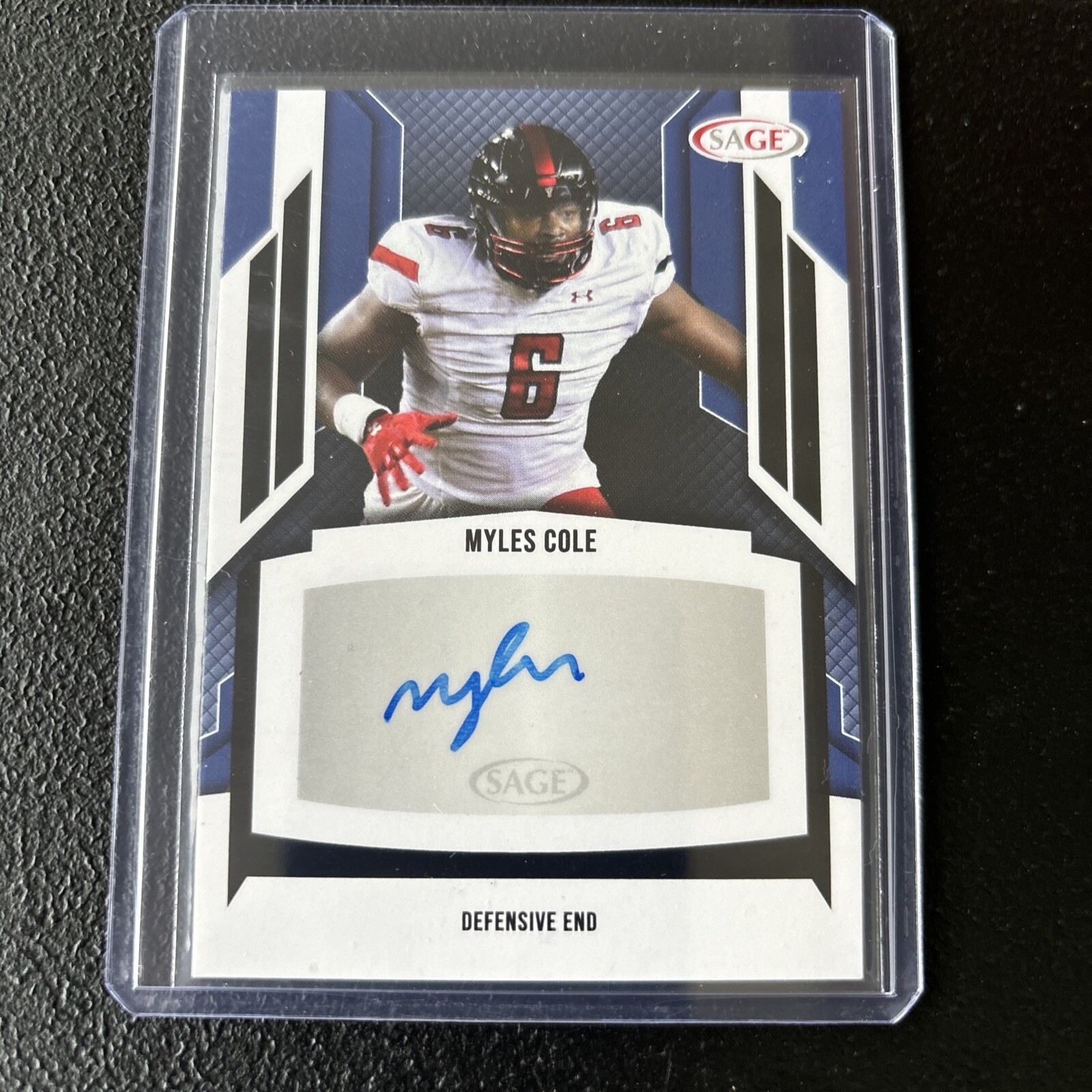 2024 SAGE HIT Low Series - Autographs Blue #A-MC Myles Cole (AU, RC)