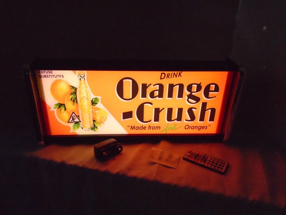 Drink Orange Crush LED Display lighted sign lightbox Wall hanging Light - Image 4 of 4